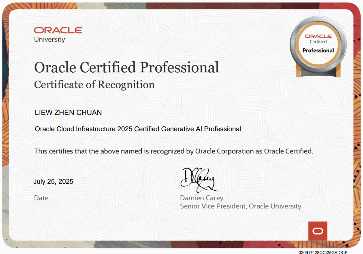 Oracle Generative AI certification image