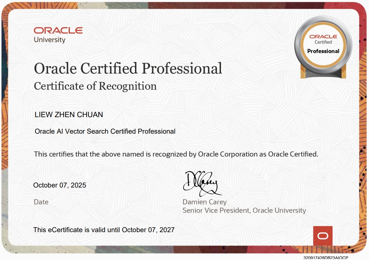 Oracle AI Vector Search certification image