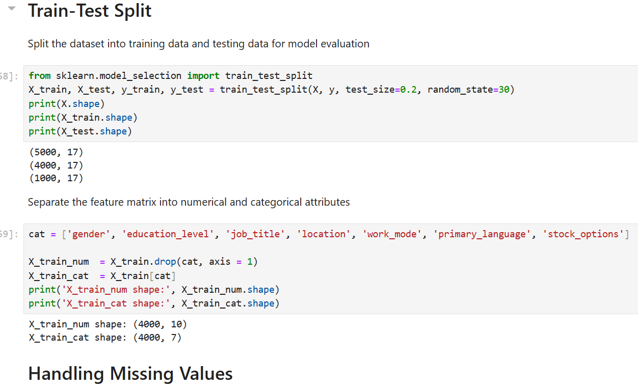 Employee Salary Prediction model workflow screenshot